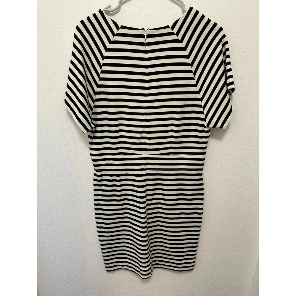 Madewell Striped Short Sleeve Dress Casual Everyday Womens Size 10 - Picture 7 of 8